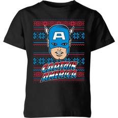 Marvel Captain America Face Kids' Christmas T-Shirt 11-12