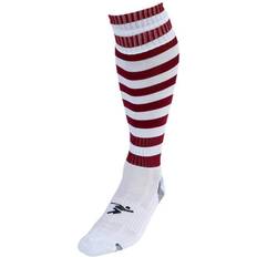 Precision Pro Hooped Football Socks Unisex - White/Maroon