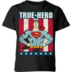 DC Comics Superman True Hero Kinder T-Shirt - Schwarz