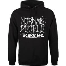 Normal people Grindstore Mens Normal People Scare Me Hoodie (Black)