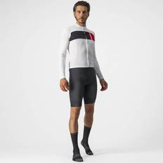 Castelli Prologo 7 Long Sleeve Jersey - Ivory/Light Black-Red