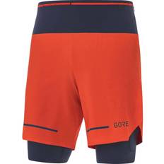 Course à pied - Orange Shorts Short Ultimate 2 En 1 Homme - Black