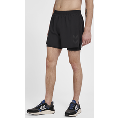 Beige - Träningsplagg Shorts Hummel Hmlmt Track 2 In 1 Shorts - Black