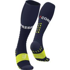 Gelb - Laufen Socken Compressport Full Socks Run - Weiß