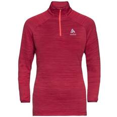 Laufen - Rosa Basisschicht-Oberteile Odlo Midlayer 1/2 Zip Millennium - Rot