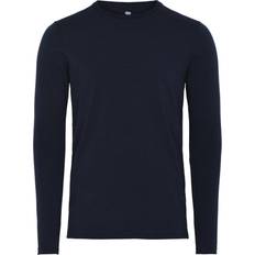 Dovre Organic Wool Long Sleeve Shirt Navy-2
