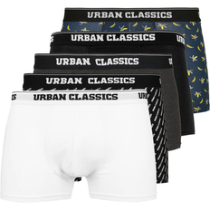 Urban Classics Herre Underbukser Urban Classics Boxer Shorts 5-Pack ban.aop brand.aop cha blk wht