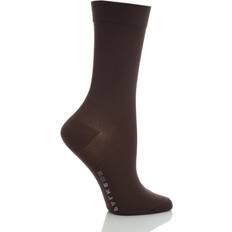 Dam - Silver Strumpor Falke Women Cotton Touch Darkbrown Strl 39/42