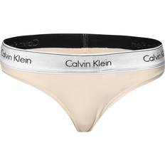 Plata Bragas Calvin Klein Beige Women Thongs - Beige/Silver