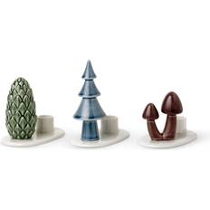 Dottir Sisustusyksityiskohdat Dottir Winter stories flock mushroom Candlestick 8cm 3pcs