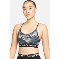 Hopea - Kyllä Rintaliivit Nike Pro Dri-fit Indy Women's - Aviator Grey/Black/Black/White