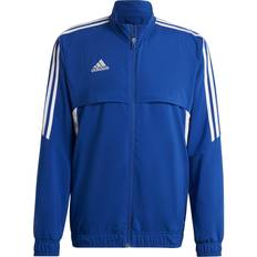 Jalkapallo - Valkoinen Takit Adidas Condivo 22 Presentation Jacket - Royal Blue/White