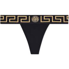 Versace Greca Border Thong - Black