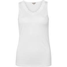 Dame - Hvid Shapewear & Undertøj Lady Avenue Silke Top Bred Strop Blonde