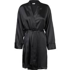 Dam - Svarta Morgonrockar & Badrockar Lady Avenue Pure Silk Kimono - Black