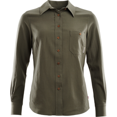 Bruna - Dam - Träningsplagg Underställstoppar Aclima LeisureWool Woven Shirt - Ranger Green