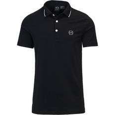 Armani Exchange Uomo Polos Armani Exchange Pique Logo Polo Shirt - Black