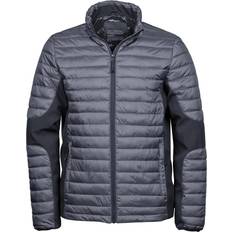Tee jays Teejays Mens Padded Full Zip Crossover Jacket för män Black/Black