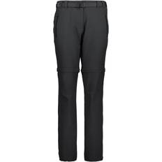 CMP Woman Stretch Long Pant Zip Off - Nero