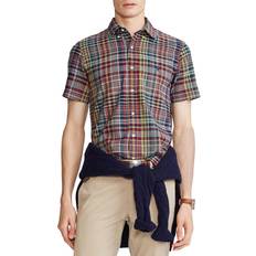 Polo Ralph Lauren Men's Custom Slim Fit Plaid Cotton Shirt Red/Navy Multi