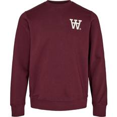 Wood Wood Felpa In Cotone Tye Double A Uomo - Granata