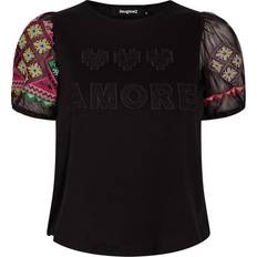 Acryl T-shirts Desigual T-shirt Korte Mouw - Zwart