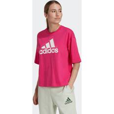 Adidas Essentials Multi-Colored Logo Loose Fit Crop Top