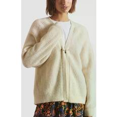 Superdry Femme Cardigans Superdry Women's Strickjacke Alpaka-Mischgewebe Hellgrau