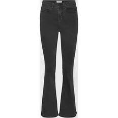 Grey - Women Jeans Noisy May Dark Sallie High Waist Flared Jeans