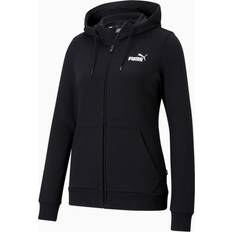 Puma Top Puma Ess Small Logo Full-zip Hoodie - Light Gray Heather - Female