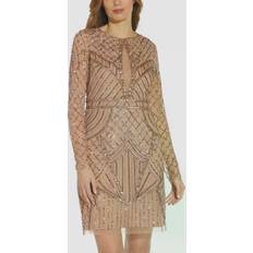 Adrianna Papell Gold Dresses Adrianna Papell Beaded Sheath Dress