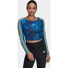 Adidas FARM CROP LS - Blu