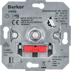 Hager Lysdæmpere Hager One.platform Rotary dimmer, load R 20-200 W, LED 3-40 W 2909