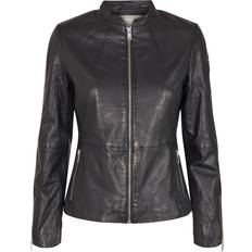 InWear Lulla Jacket Premium Kvinde Læderjakker Ensfarvet hos Magasin