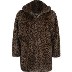 Urban Classics Ladies Leo Teddy Coat (Grey Leo, 4XL)