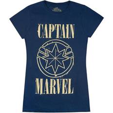 Marvel Captain kvinnor/damer med tryck och sköld T-Shirt