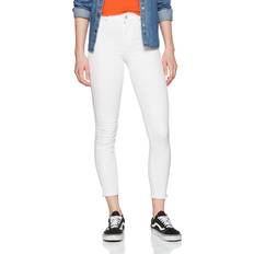 Only Blush Life Mid Skinny Ankle Raw - Hvit