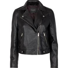 Selected Jacken Selected Katie Leather Jacket - Black