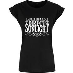 Grindstore Kvinnor/Damer Håll dig borta från direkt solljus T-Shirt Black/White