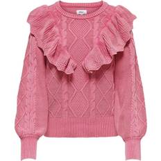 Only Geena Xo L/S Pullover Knt - Pink