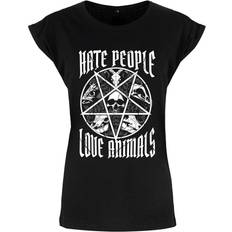 Grindstore Womens/Ladies Hate People Love Animals T-Shirt (Black/White)