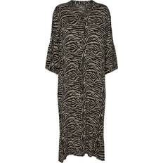 Soaked in Luxury Zaya Dress - Beige Zebra