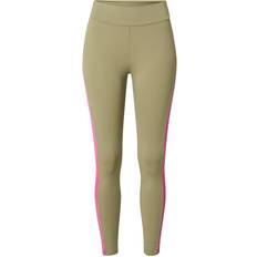 Urban Classics Leggings - Khaki/Neonpinkki