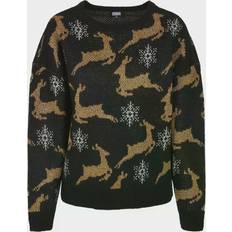 Or Pulls Urban Classics Oversized Christmas Black/Gold - Ladies