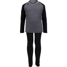 Kid's Underwear Set - Black/Charcoal Melange