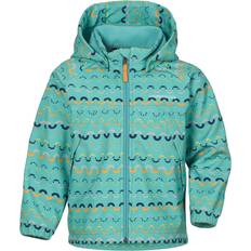 Didriksons Dellen Printed Kid's Jacket - Waveprint Turquoise (504098-868)