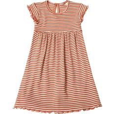 Uld Kjoler Børnetøj Joha Wool/Silk Stripe Dress - Red