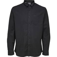 Selected Homme – oxfordskjorta i ekologisk bomull-Svart/a