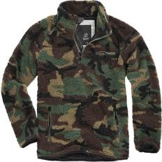 Camouflage - Men Jumpers Brandit Teddyfleece Troyer - Dark Camo