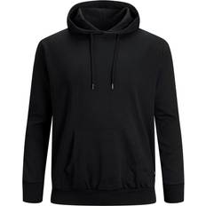 Jack & Jones Plus Size Solid Color Hoodie - Black